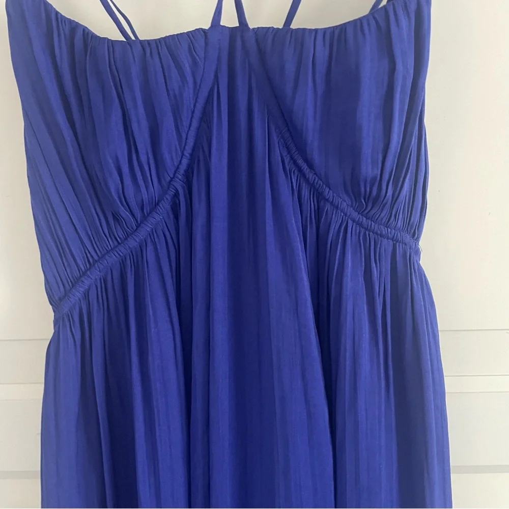 Anthropologie Blue Halter Side-Slit A-line Maxi Dress 20932_6